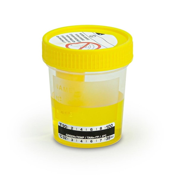 TransferTop Urine Collection Cup w/Integrated Transfer Device, 4oz, Graduated to 100mL, 300PK